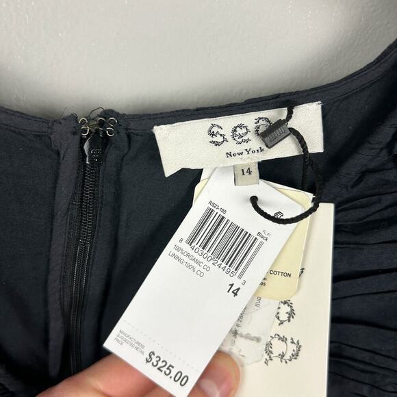 Sea New York Plus Size Black Tiered Puff Sleeve Romper Dress 14 - Picture 5 of 6